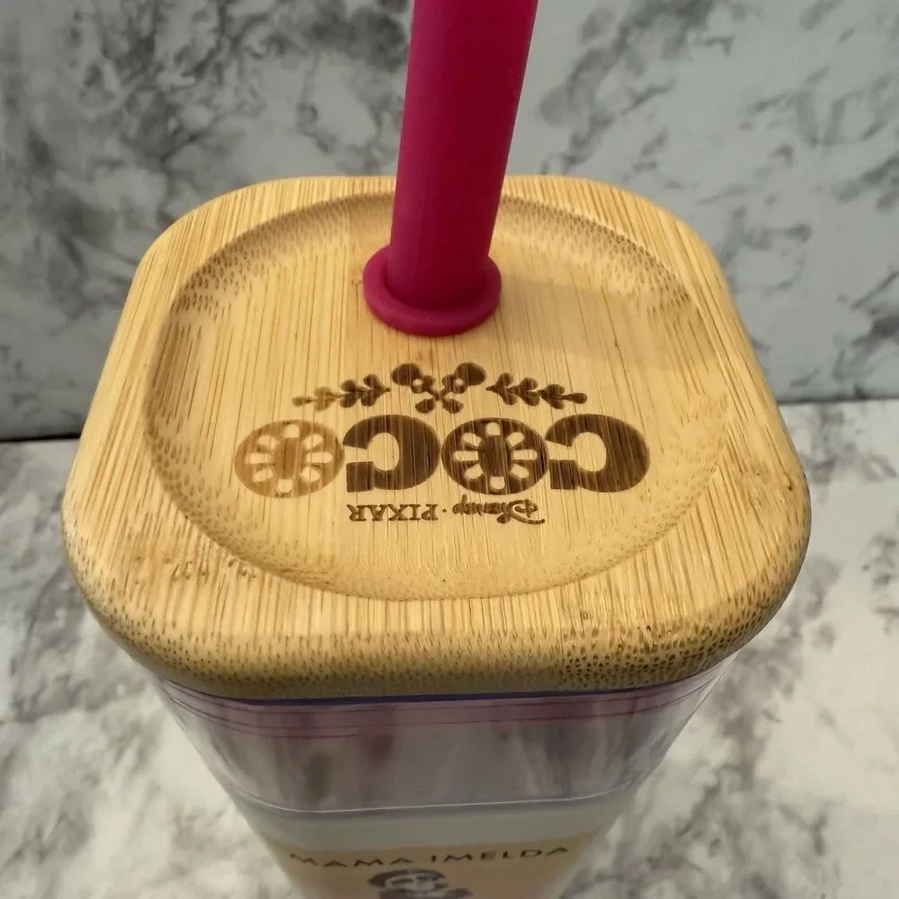 Disney Parks Pixar Coco Tumbler w Straw NWT Mama Imelda Miguel Rivera Ernesto